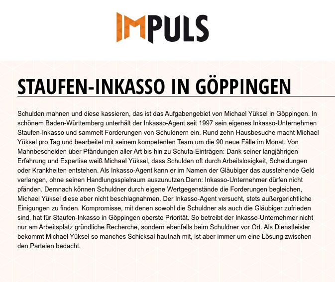 Artikel bei www.impuls.de